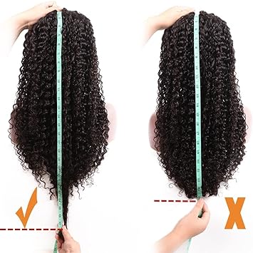 Kinky Curly U Part Wig Cheveux humains Perruques Kinky Droite perruque pour femmes Vierge Brésilienne Cheveux humains 180% Density , 20 Inch )