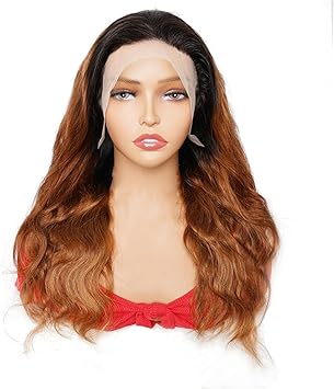 Body Wave Front Lace Human Wig Ombre Color 13X1 Lace Frontal Wigs For Women 1B 30 24Inch perruque T part