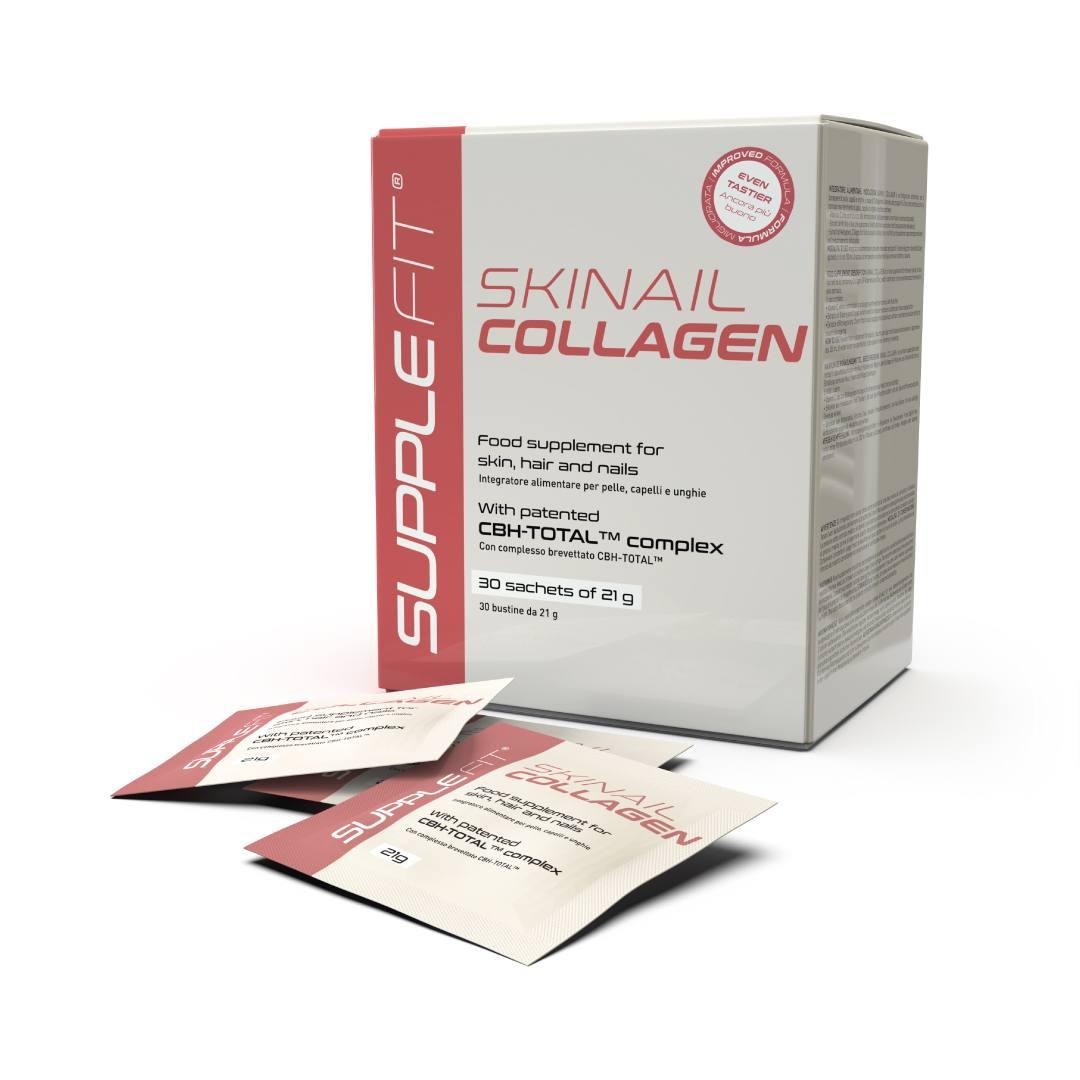 SKINAIL COLLAGEN - COMPLÉMENT ALIMENTAIRE POUR LA PEAU, LES CHEVEUX ET LES ONGLES Avec le complexe breveté CBH-TOTAL™COD.: INTB042