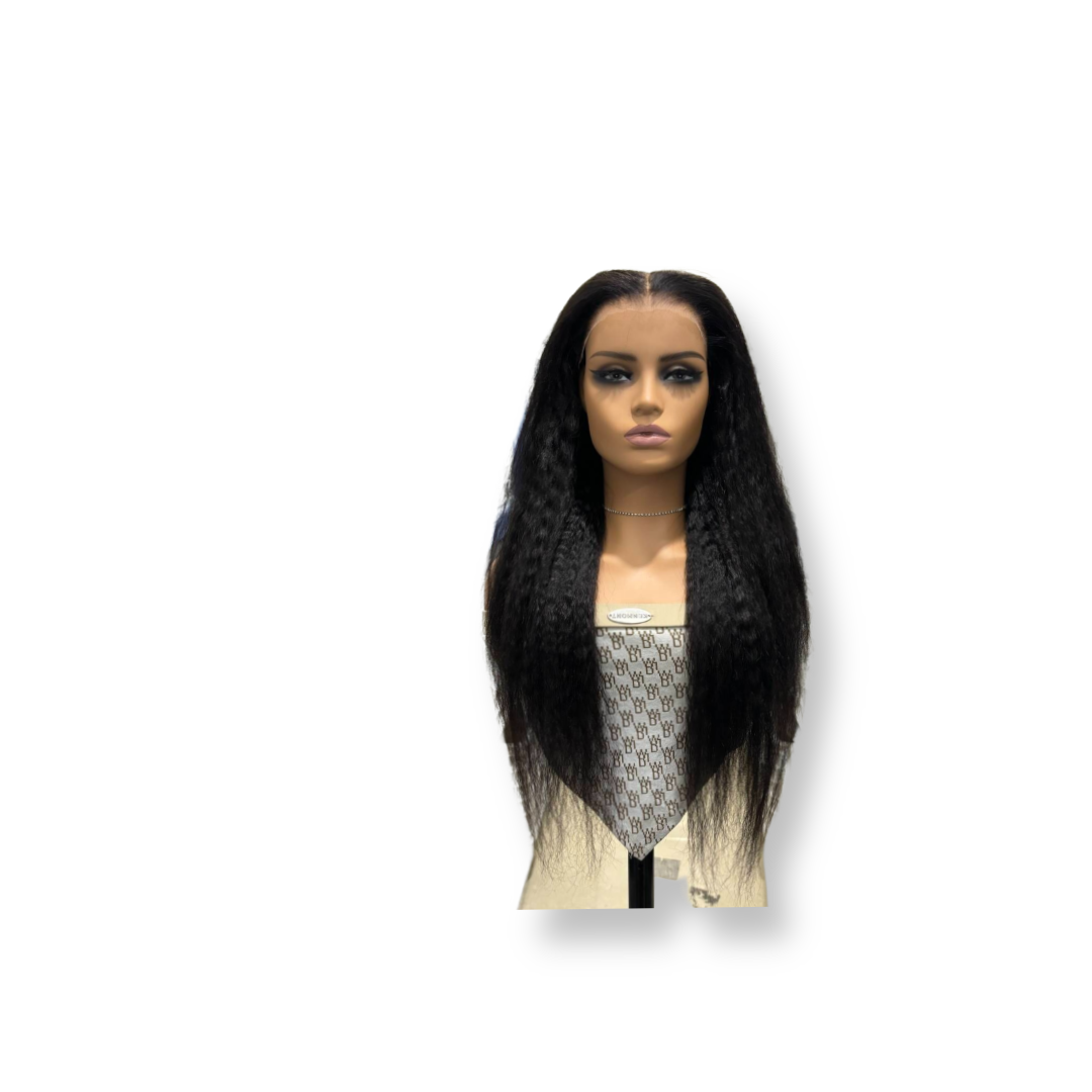 4X6, 9x6 , 13x4 Glueless yaki Perruque sans colle, Perruque Femme Naturelle Brésilien 100% Humain Hair Wigs HD Lace Kinky Straight Human Hair Wigs Wear and Go Glueless Wig 180% Density Yaki Cheveux Humain Pré-plumé Avec Nœuds Blanchis