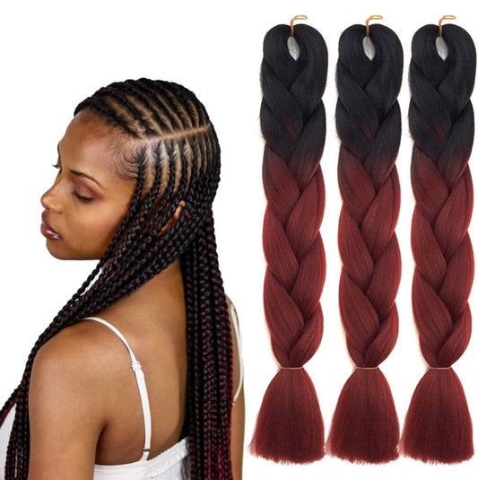 MECHE POUR TRESSES AFRO, MECHE JUMBO TRICOLORE