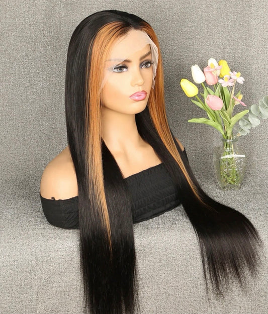 13x4 Lace frontal, Perruque droite