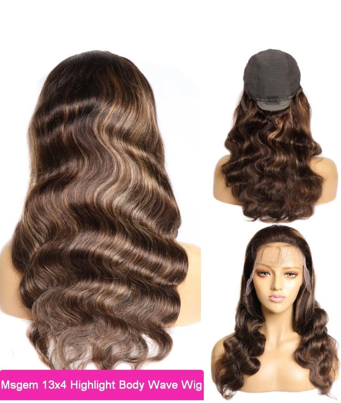 13x4 HD Lace wig -180% de densité Body Wave perruque de cheveux humains